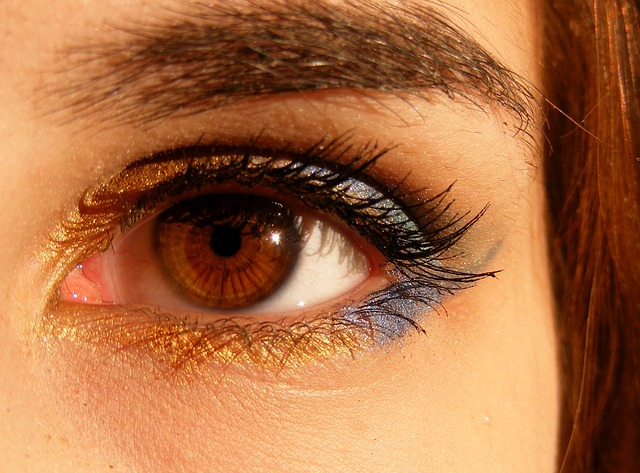 Photo of a brown eye for post on eye strain on Literative.com