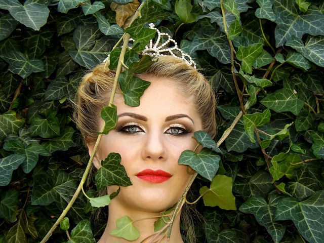 Photo of a princess by a tree.